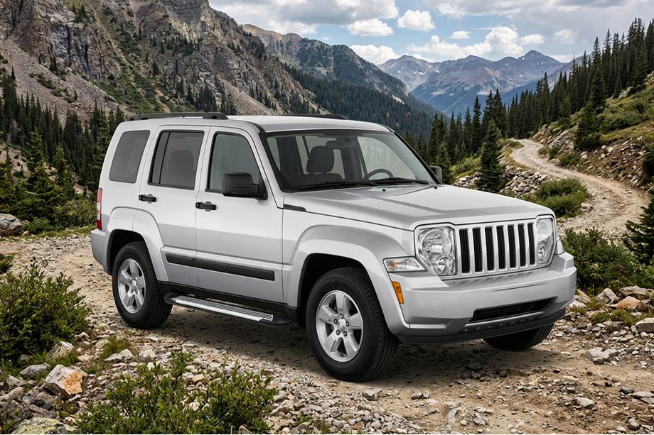 Jeep Cherokee/Liberty 2007-2013 гг. Боковые Подножки Line (2 шт., Алюминий) Image