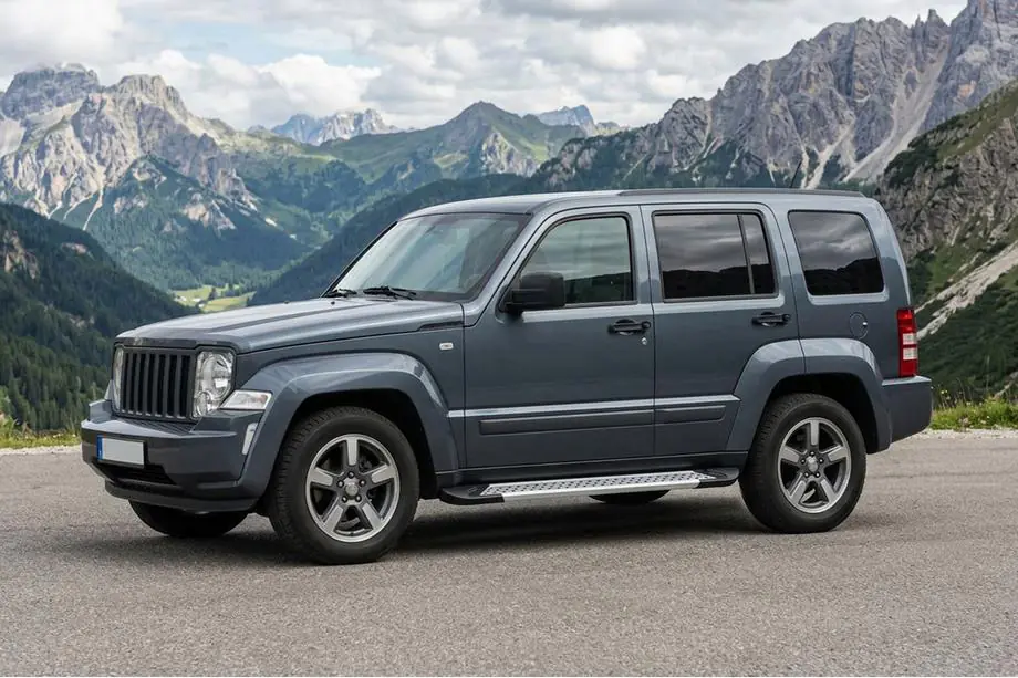 Jeep Cherokee/Liberty 2007-2013 гг. Боковые Подножки Vision New Grey (2 шт., Алюминий) Фото 1