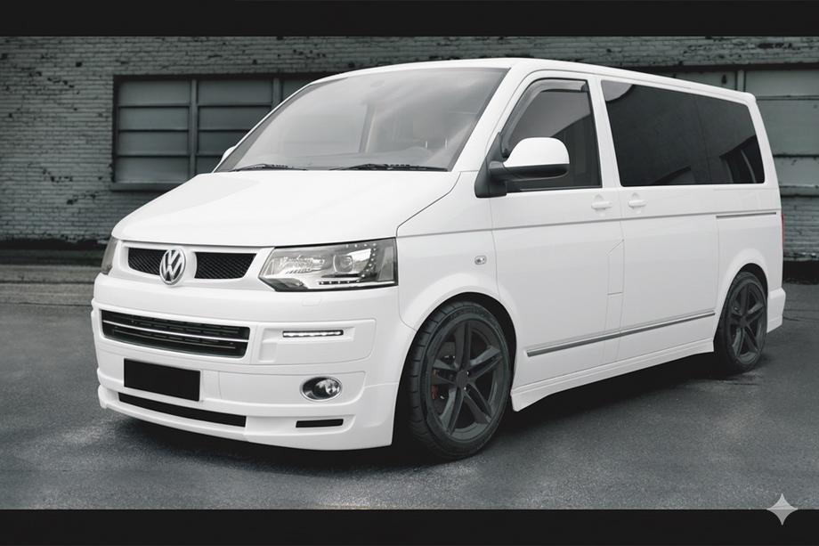 Volkswagen T5 2010-2015 гг. Накладка на передний бампер ABT Original (грунт под покраску) Image