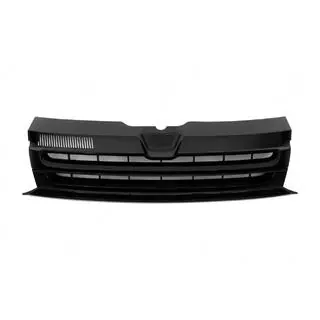 Передняя решётка чёрный глянец (без эмблемы) Volkswagen T5 2010-2015 гг. фото 1