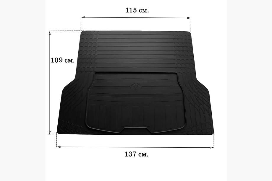 Универсальный коврик багажника L 137x109cm (Stingray, резина) Фото 1