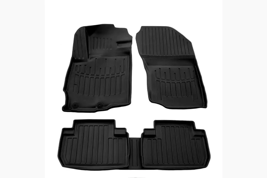 Mitsubishi Outlander 2012-2021 гг. Коврики резиновые Stingray 3D (5 шт, полиуретан) Image