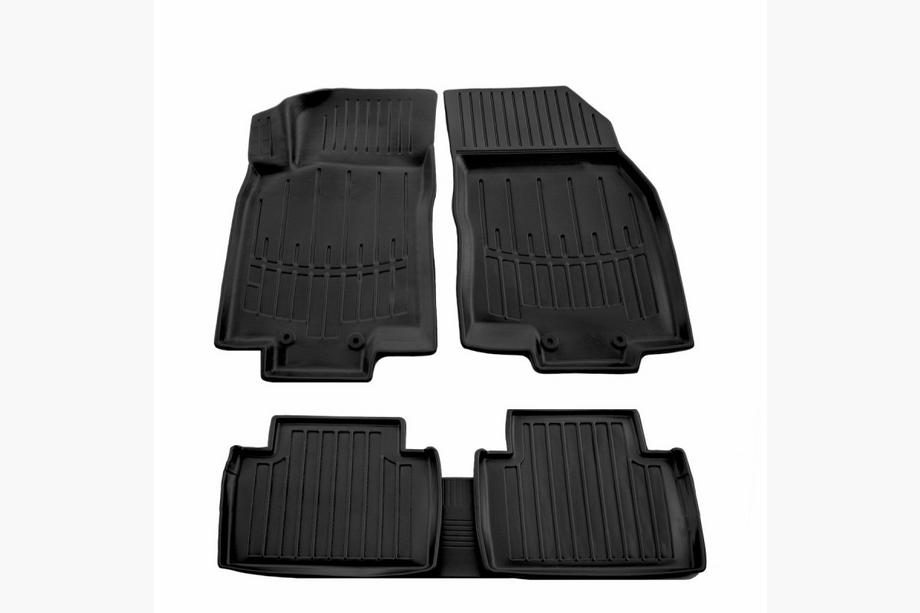 Nissan X-trail T32/Rogue 2014-2021 гг. Коврики резиновые Stingray 3D (5 шт, полиуретан) Image