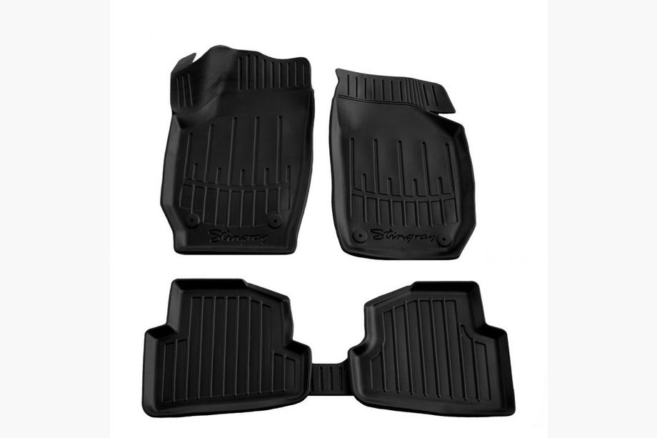 Skoda Fabia 2007-2014 гг. Коврики резиновые Stingray 3D (5 шт, полиуретан) Image