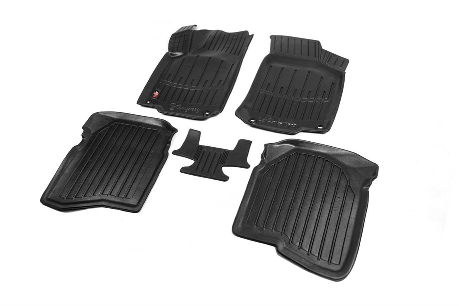 Seat Toledo 2000-2005 гг. Коврики резиновые Stingray 3D (5 шт, полиуретан) Image