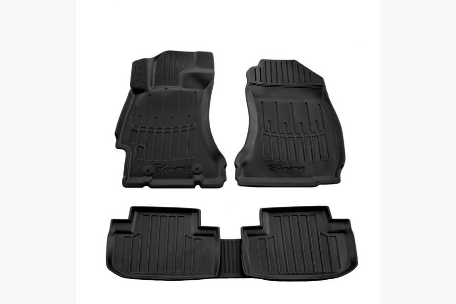 Subaru Forester 2013-2018 гг. Коврики резиновые Stingray 3D (5 шт, полиуретан) Image