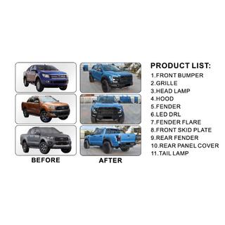 Комплект обвесов (дизайн F150 Raptor 2015-2020) Ford Ranger 2011–2022 гг. фото 2