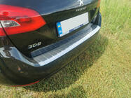 Peugeot 308 2014-2021 гг. Накладка на задний бампер Carmos (SW, нержавейка) фото 1