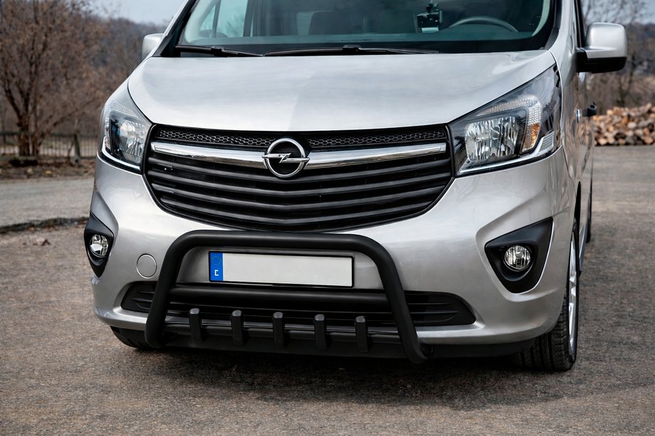 Fiat Talento 2016- гг. Кенгурятник WT003 Черный Нержавейка Image