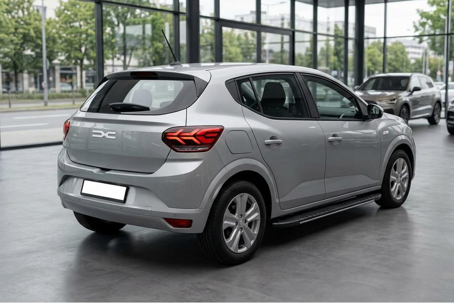 Dacia Sandero 2021- гг. Боковые пороги Bosphorus Grey (2 шт., алюминий) Image