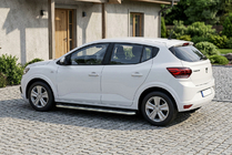 Dacia Sandero 2021- гг. Боковые Подножки Maydos V1 (2 шт., Алюминий) фото 1