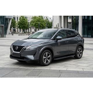 Боковые пороги Bosphorus Black (2 шт., алюминий) Nissan Qashqai 2021- гг. фото 1