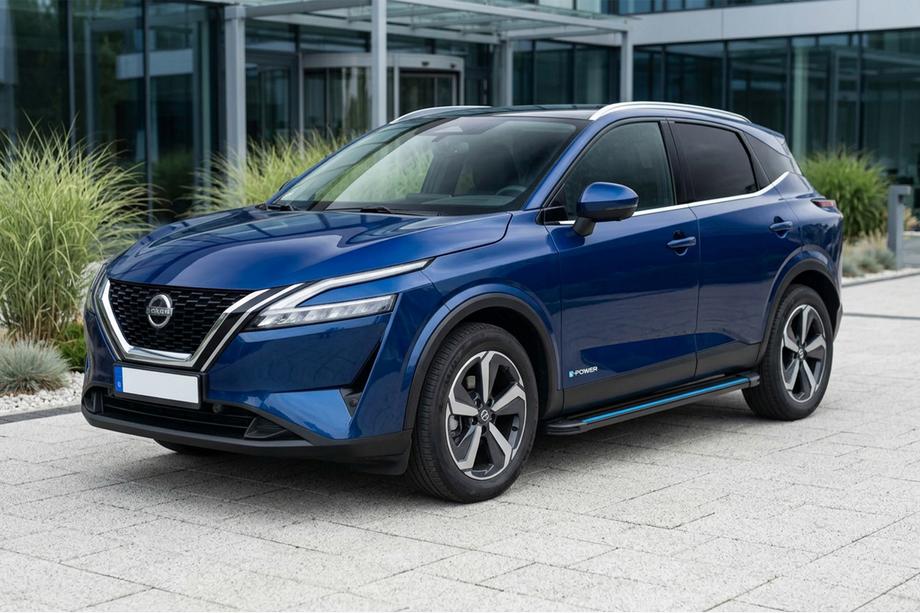 Nissan Qashqai 2021- гг. Боковые Подножки Maya Blue (2 шт., Алюминий) Image