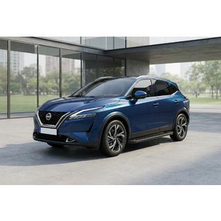 Боковые Подножки Allmond Black (2 шт., Алюминий) Nissan Qashqai 2021- гг. фото 1