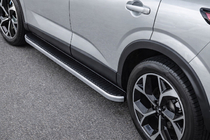 Nissan Qashqai 2021- гг. Боковые Подножки Tayga Grey (2 шт., Алюминий) фото 1