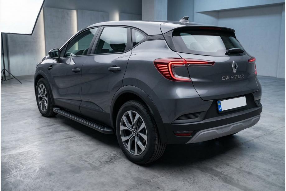 Renault Captur 2019- гг. Боковые Подножки Allmond Black (2 шт., Алюминий) Image