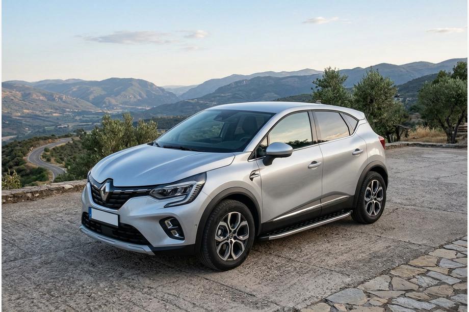 Renault Captur 2019- гг. Боковые Подножки BlackLine (2 шт., Алюминий) Image