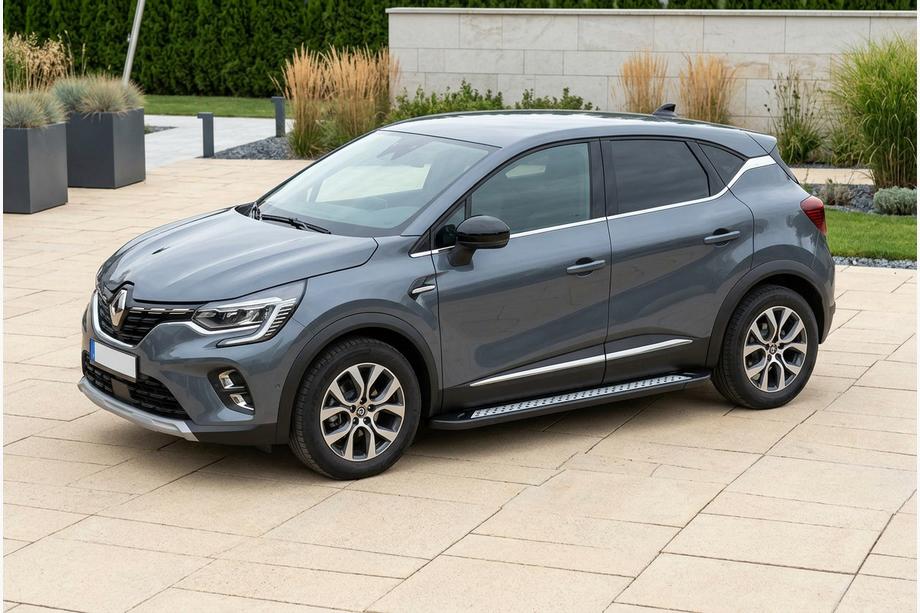 Renault Captur 2019- гг. Боковые Подножки Vision New Black (2 шт., Алюминий) Image