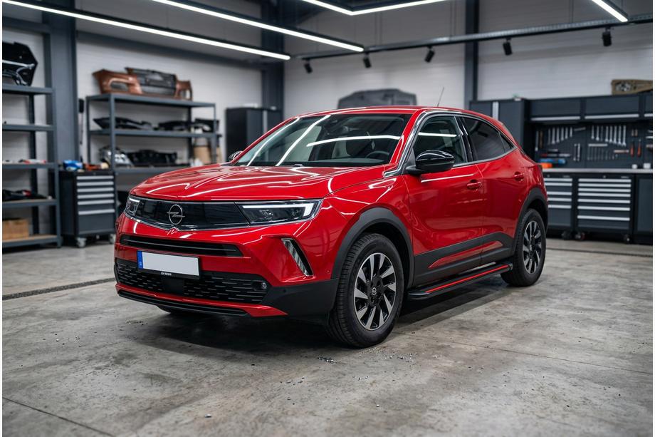 Opel Mokka 2021- гг. Боковые Подножки Maya Red (2 шт., Алюминий) Image