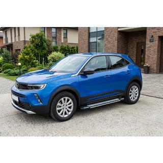 Боковые Подножки Rainbow (2 шт., Алюминий) Opel Mokka 2021- гг. фото 1