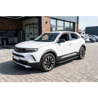 Боковые Подножки Allmond Black (2 шт., Алюминий) Opel Mokka 2021- гг. фото 1