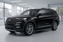 Ford Explorer 2019- гг. Боковые Подножки Allmond Black (2 шт., Алюминий) фото 1