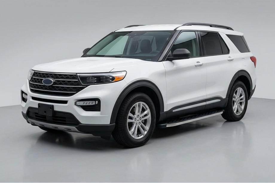 Ford Explorer 2019- гг. Боковые Подножки BlackLine (2 шт., Алюминий) Image