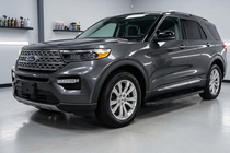 Ford Explorer 2019- гг. Боковые Подножки Tayga Black (2 шт., Алюминий) фото 1