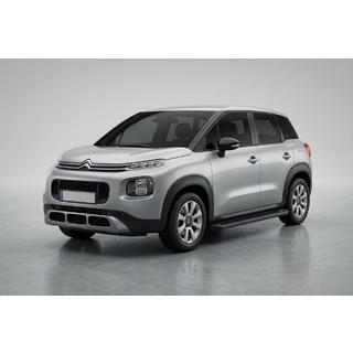 Боковые Подножки Allmond Black (2 шт., Алюминий) Citroen C-3 Aircross 2017-2024 гг. фото 1