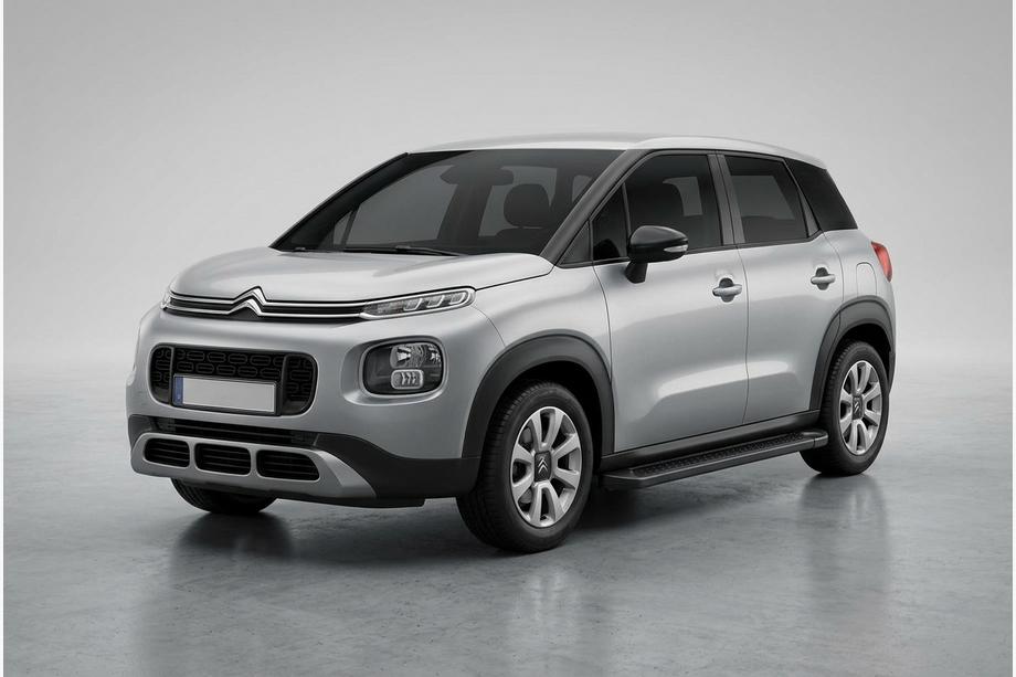 Citroen C-3 Aircross 2017-2024 гг. Боковые Подножки Allmond Black (2 шт., Алюминий) Фото 1