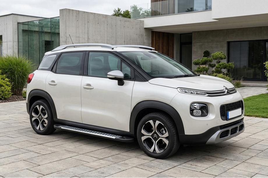Citroen C-3 Aircross 2017-2024 гг. Боковые Подножки Line (2 шт., Алюминий) Image