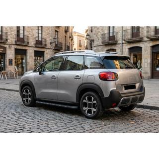 Боковые Подножки Tayga Black (2 шт., Алюминий) Citroen C-3 Aircross 2017-2024 гг. фото 1