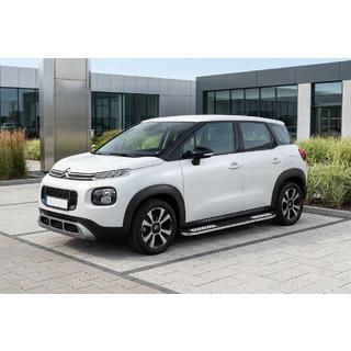 Боковые Подножки Tayga V2 (2 шт., Алюминий) Citroen C-3 Aircross 2017-2024 гг. фото 1