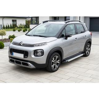 Боковые Подножки Vision New Grey (2 шт., Алюминий) Citroen C-3 Aircross 2017-2024 гг. фото 1