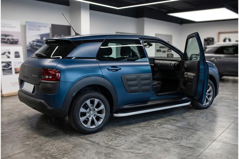 Citroen Cactus 2014-2020 гг. Боковые Подножки Tayga Grey (2 шт., Алюминий) Image