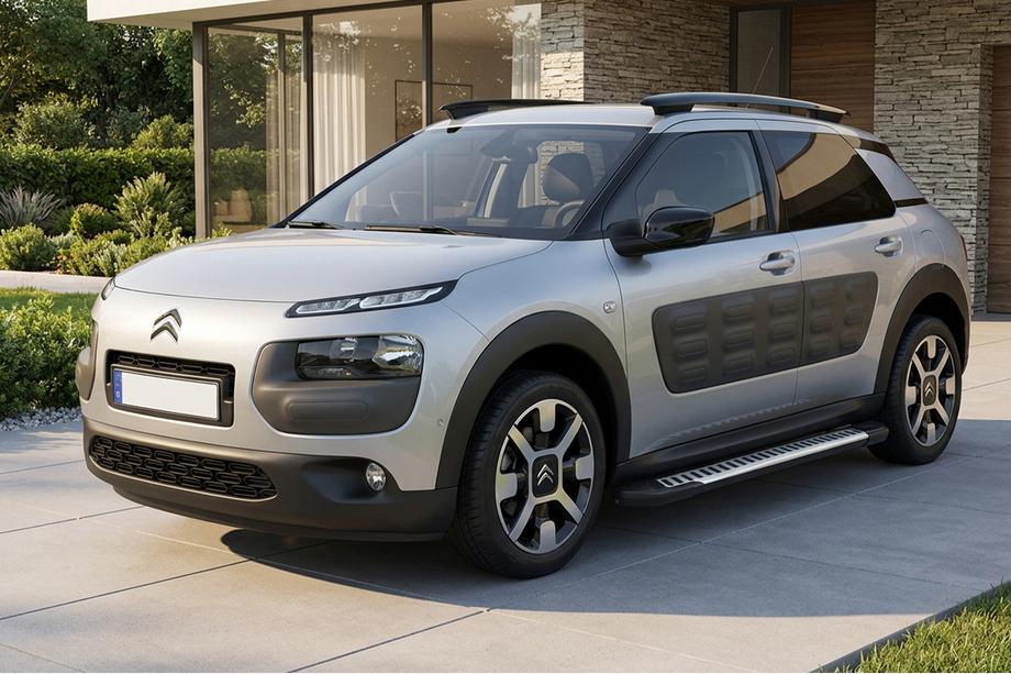 Citroen Cactus 2014-2020 гг. Боковые Подножки Line (2 шт., Алюминий) Image