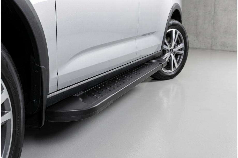 Volkswagen Caddy 2020- гг. Боковые Подножки Allmond Black (2 шт., Алюминий) Макси база Image
