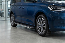 Volkswagen Caddy 2020- гг. Боковые пороги Bosphorus Grey (2 шт., алюминий) Макси база фото 1