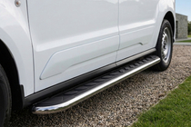 Volkswagen Caddy 2020- гг. Боковые Подножки Maydos V1 (2 шт., Алюминий и Нержавейка) фото 1