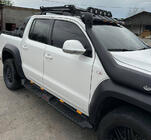 Volkswagen Amarok 2010-2022 гг. Боковые пороги Dakar V2 с LED (2 шт, металл) фото 5