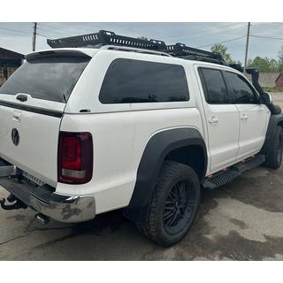 Боковые пороги Dakar V2 с LED (2 шт, металл) фото 4