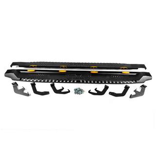 Боковые пороги Dakar V1 с LED (2 шт, металл) фото 3