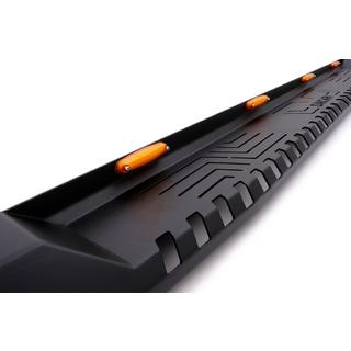 Боковые пороги Dakar V1 с LED (2 шт, металл) Nissan Navara 2006-2015 гг. фото 3