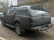 Mitsubishi L200 2015-2024 гг. Боковые пороги Dakar V2 с LED (2015-2019, 2 шт, металл) фото 3