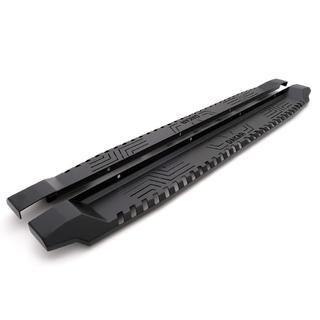 Боковые пороги Dakar V1 без LED (2 шт, металл) Mitsubishi L200 2006-2015 гг. фото 1