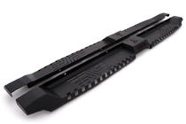 Mitsubishi L200 2006-2015 гг. Боковые пороги Dakar V2 без LED (2 шт, металл) фото 1