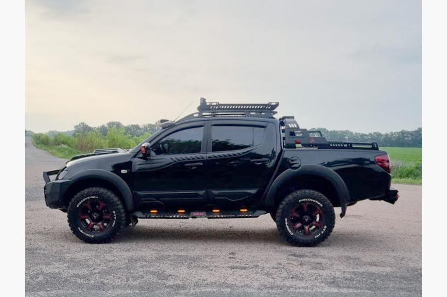 Mitsubishi L200 2006-2015 гг. Багажная корзина на Роллбар Dakar (100x100см) Фото 11