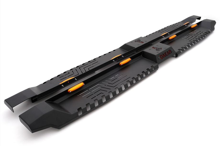 Ford Ranger 2011–2022 гг. Боковые пороги Dakar V2 с LED (2 шт, металл) Image