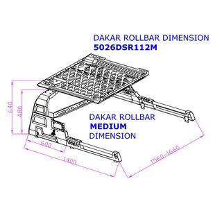 Роллбар с корзиной Dakar (без ролетов) Ford Ranger 2011–2022 гг. фото 4
