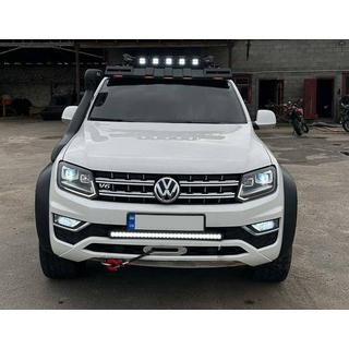 Козырек лобового стекла под багажник DAKAR (LED) SsangYong Musso ІІ 2018- гг. фото 1